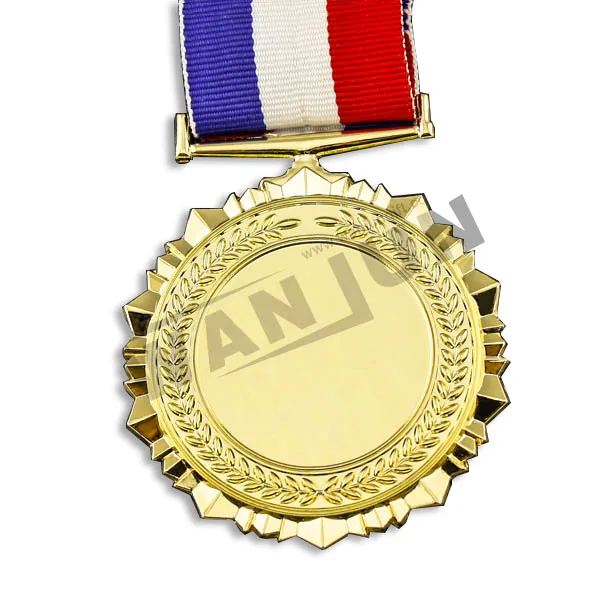 Золотая медаль высокого качества из цинкового сплава