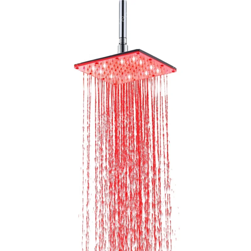 8 inch Bathroom Single Red Color LED Shower Fan Light