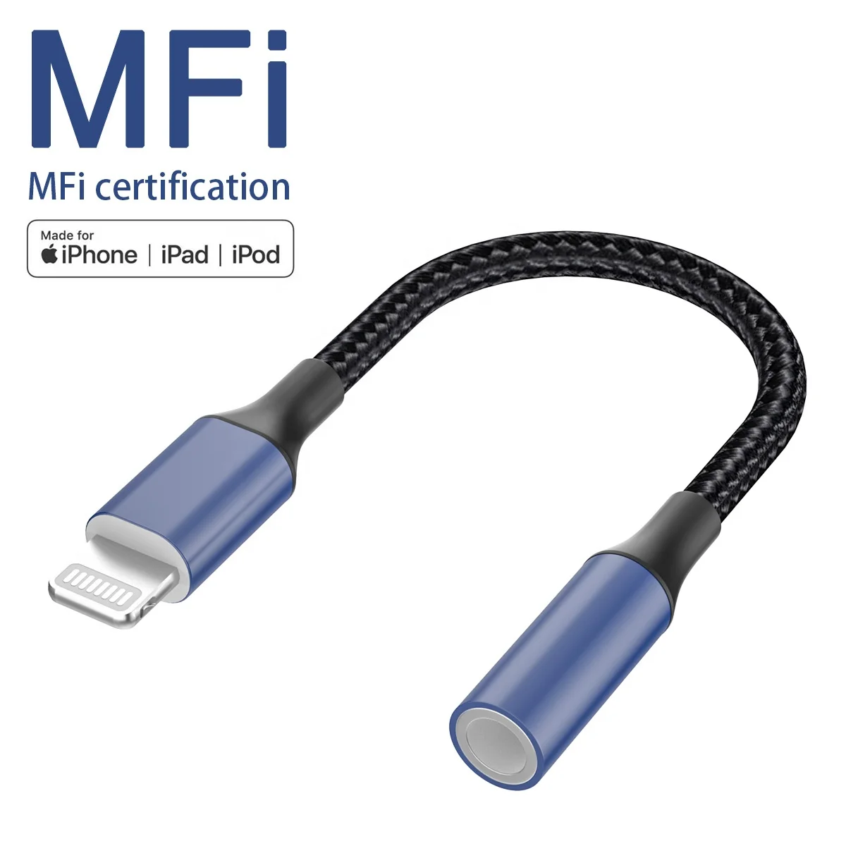 Headphones Adapter for Apple MFI Certified Lighting to 3.5mm Audio Jack Adaptor for iPhone