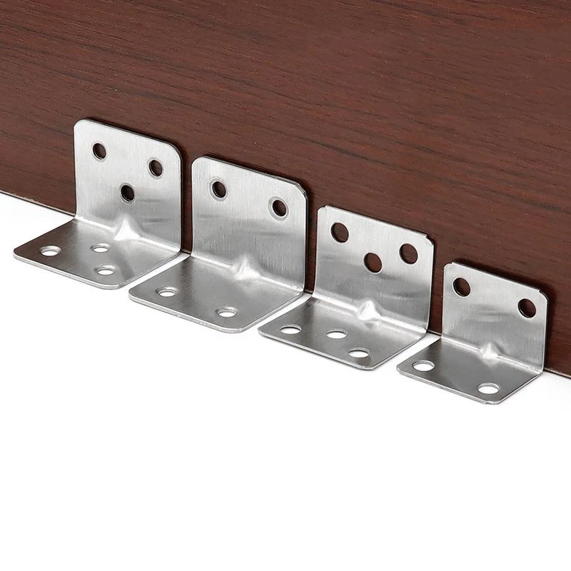 OEM customized stamping processing of wooden connector angle brace galvanized steel L-shaped angle iron angle brace