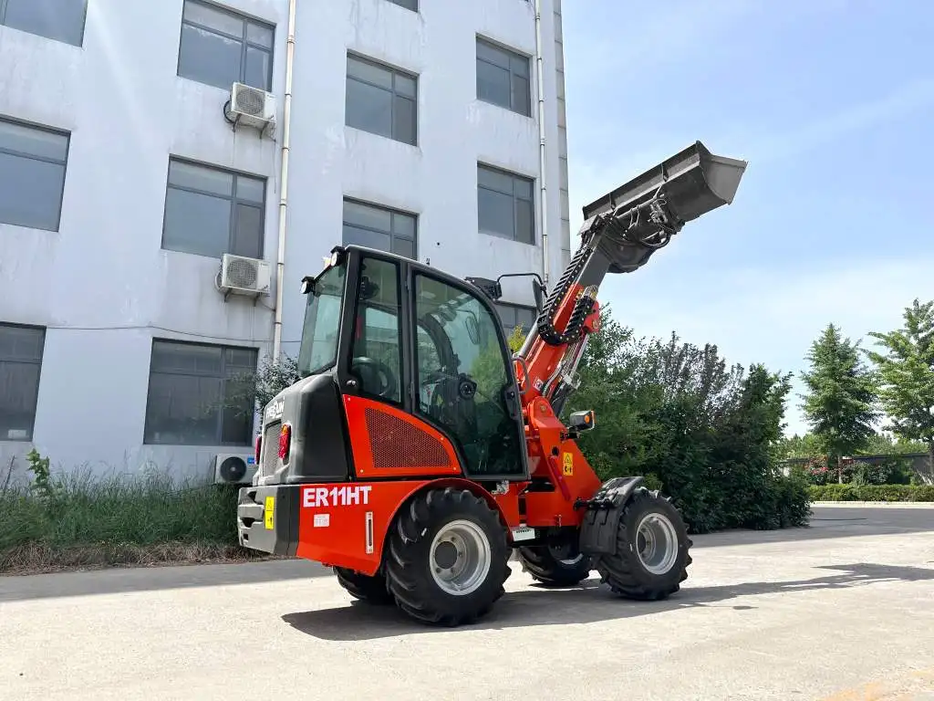 Everun 2024 Hot Sale ER11HT 0.8ton Imported Engine front end small diesel bucket compact mini wheel loader