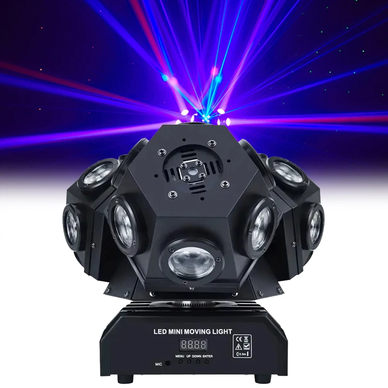 18 three headed beam moving head lights, laser lights, laser spotlights, colorful rotating bars, KTV flashlights, stage lighting
