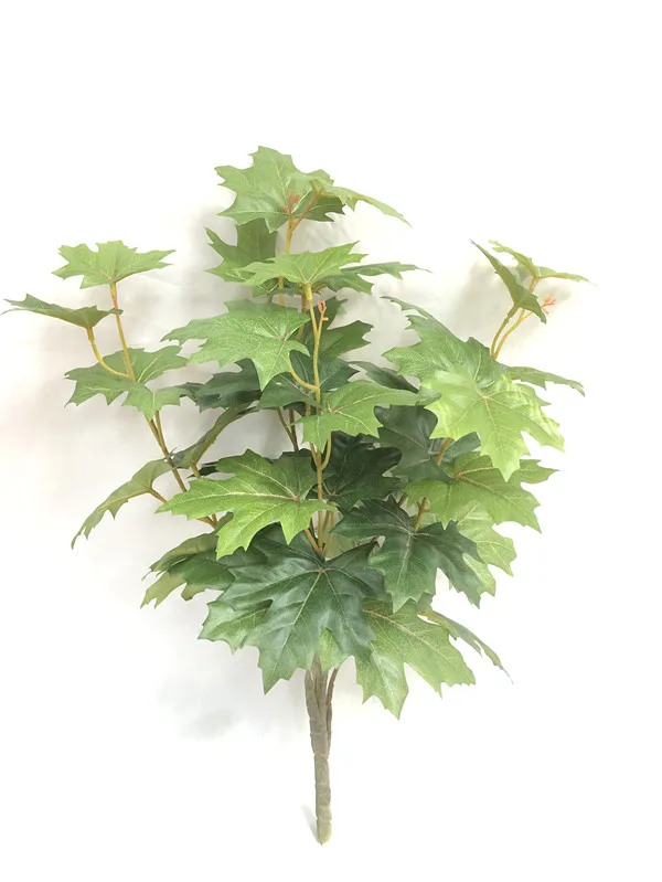 Hot Selling Decorative Plant Silk Fabric Maple Autumn Artificial Maple Leaves