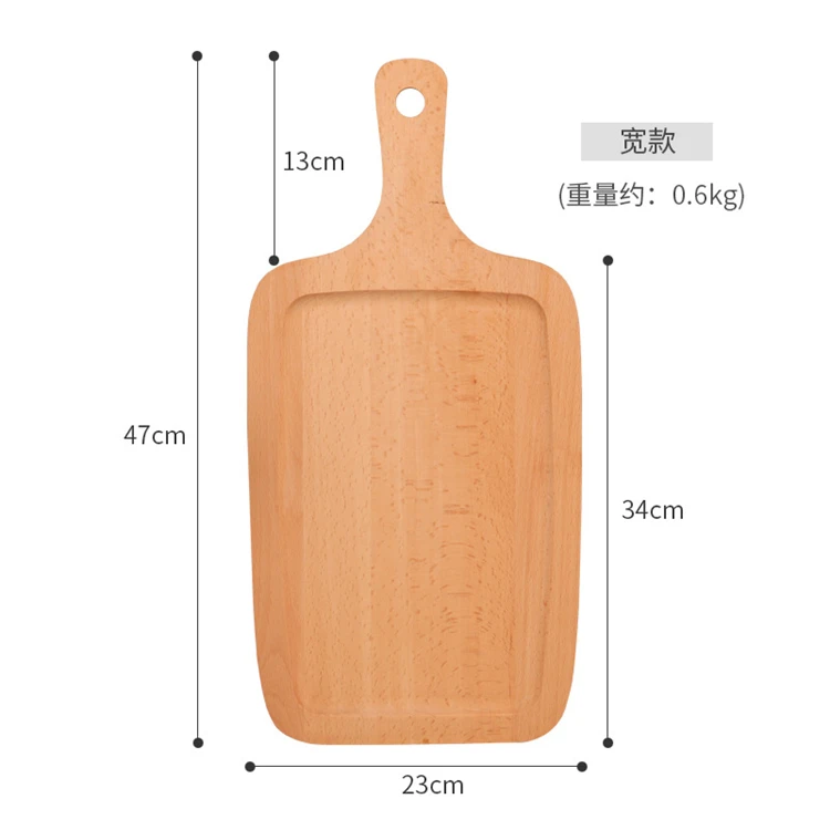 Wooden pizza tray solid wood pizza plate baby food plate beech pizza tray large amount of preferential support for customization