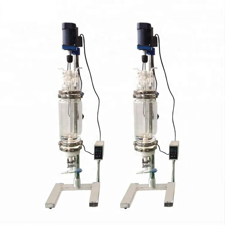 Стеклянный реактор для лаборатории, 1 л, Прямая поставка с завода, оборудование для экспериментальных исследований