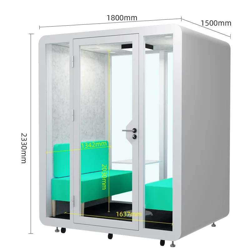 Indoor movable soundproof office phone booth portable modular office soundproof cabin office booth soundproof