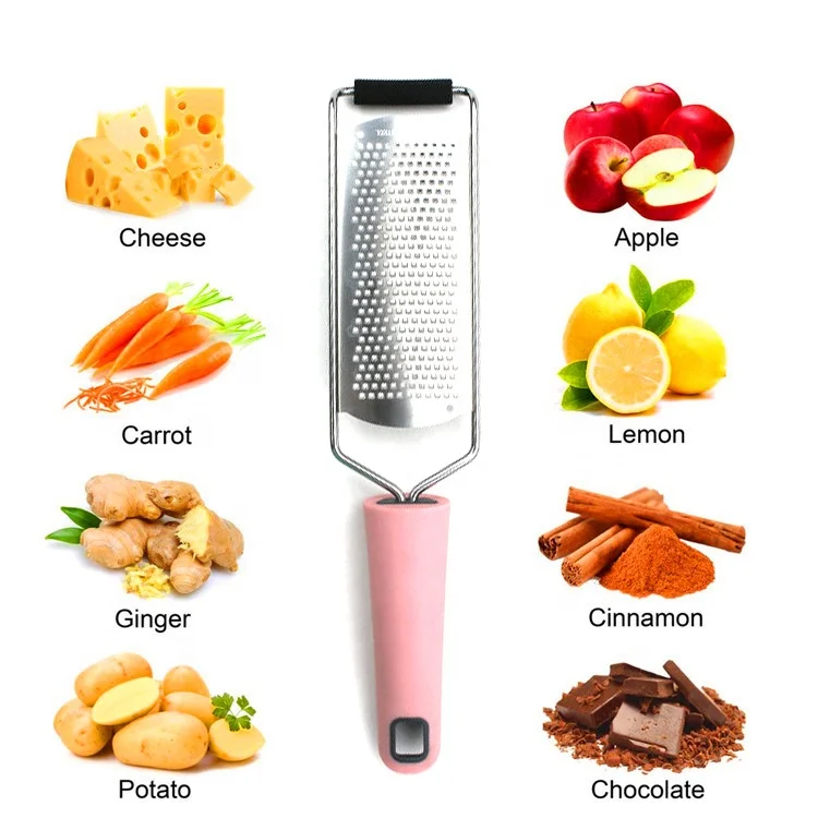 Handheld Professional Lemon Zester Cheese Grater With Etching Blade