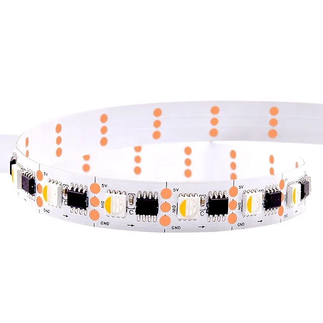 High brightness waterproof  indoor outdoor decoration stage usage LED 60 pixel strip 8 bits dimming SPI 5V 12V 24V UCS2904 RGBW
