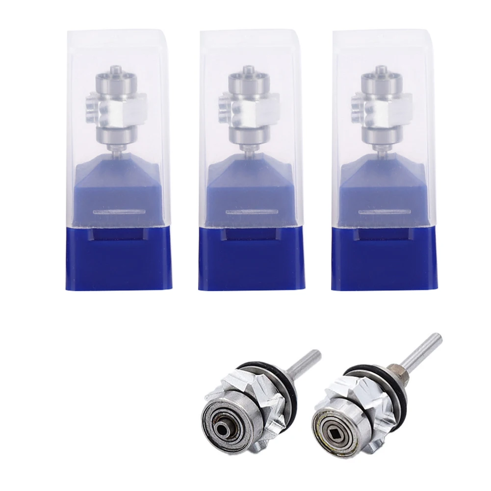 Dental Turbine Cartridge Rotor 2 Types NSK High Speed Standard Handpiece Push Button Torque Bearing Rotor Stainless Steel