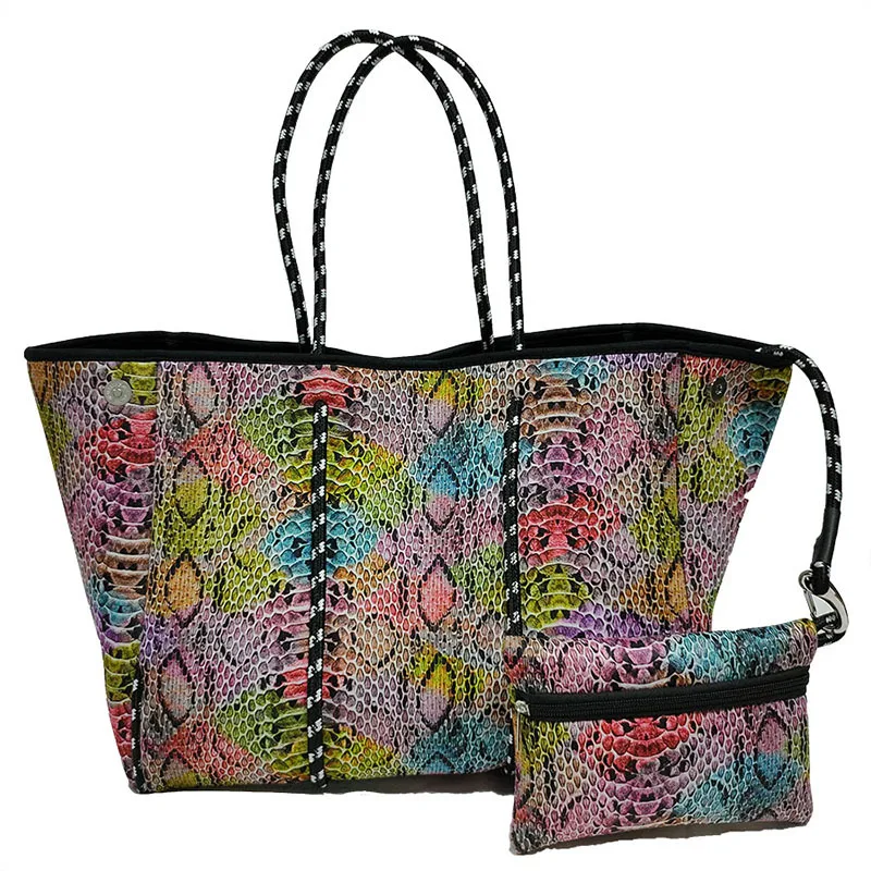 Wholesale Best Selling Neoprene Dry Swim Tote Large Women Accept Customized  Mesh Beach Bag