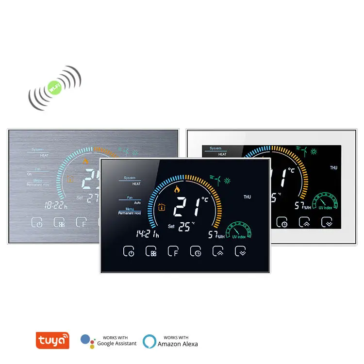 Manufacturer 0-10V Valve Modbus Air Conditioning Central Heat Room Fan Coil Smart Touch room Thermostat