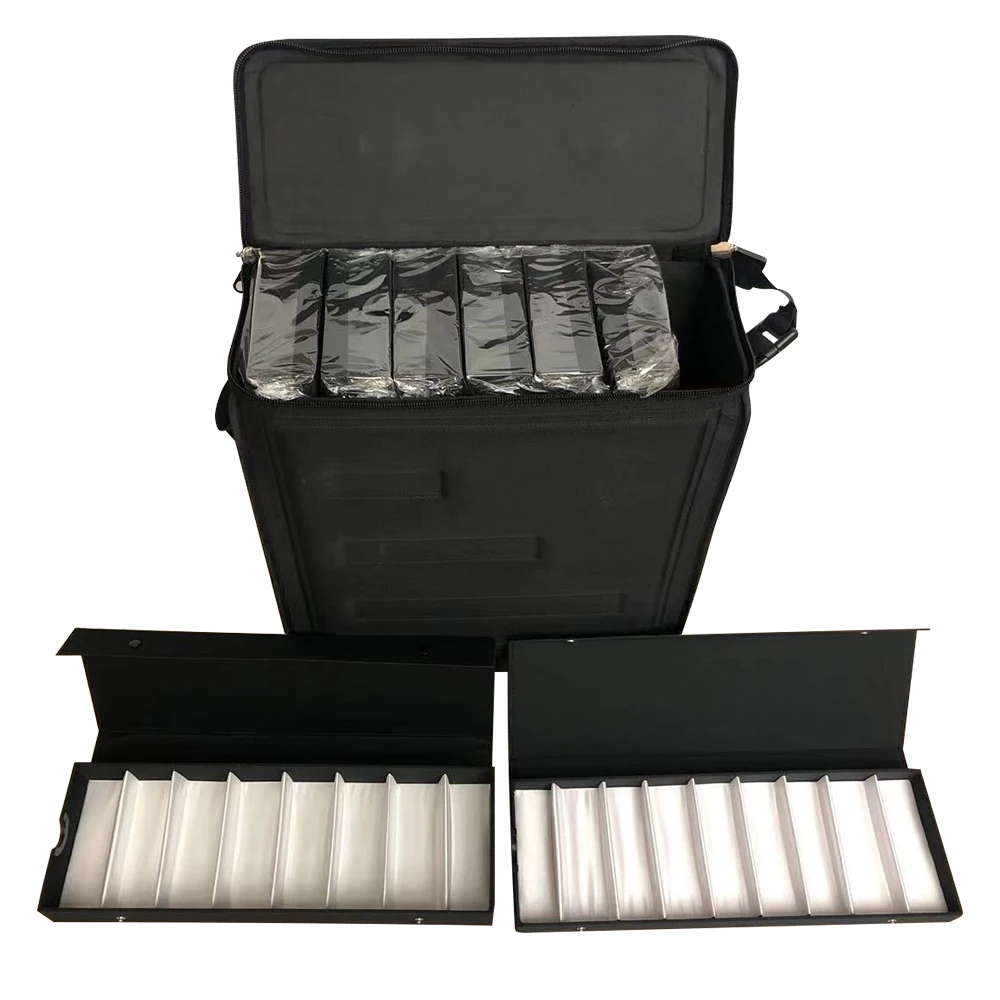 Shinetai No MOQ Black EVA 108 Slots Optical Trays Bag Sunglasses Wheel Luggage Glasses Eyewear Suitcase