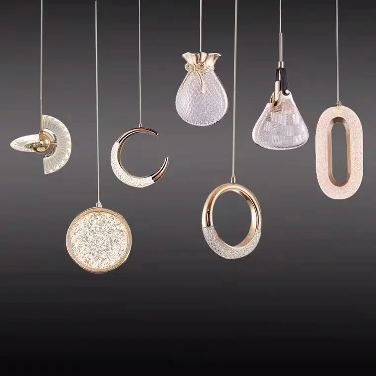 Bedside chandelier selling chandelier luxury art deco new design led ring lamp led circle pendant light hanging lights bedroom