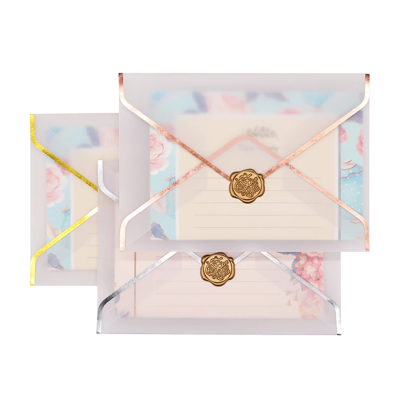 glassine Transparent / White Clear Envelopes / Gift Packing Square Transparent Recycled Paper Envelopes