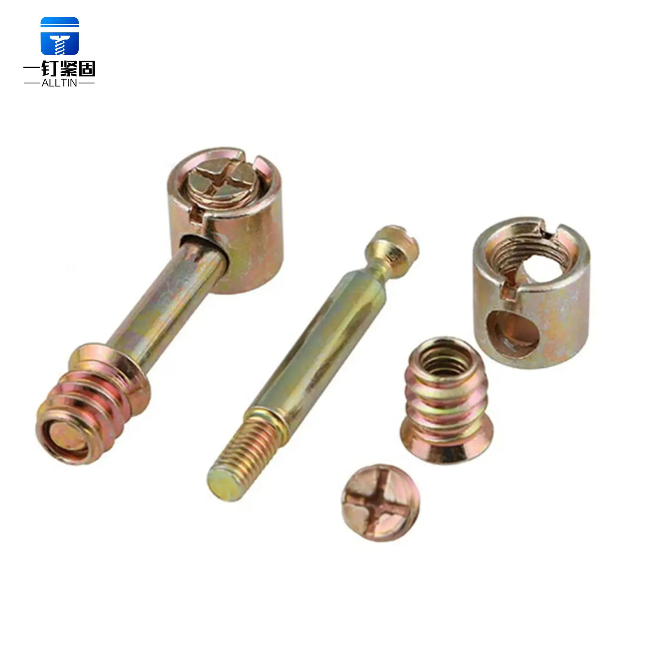 Оптовая продажа 4 в 1 мебельная фурнитура M6 для миниатюрных болтов и винтов мебельных гаек