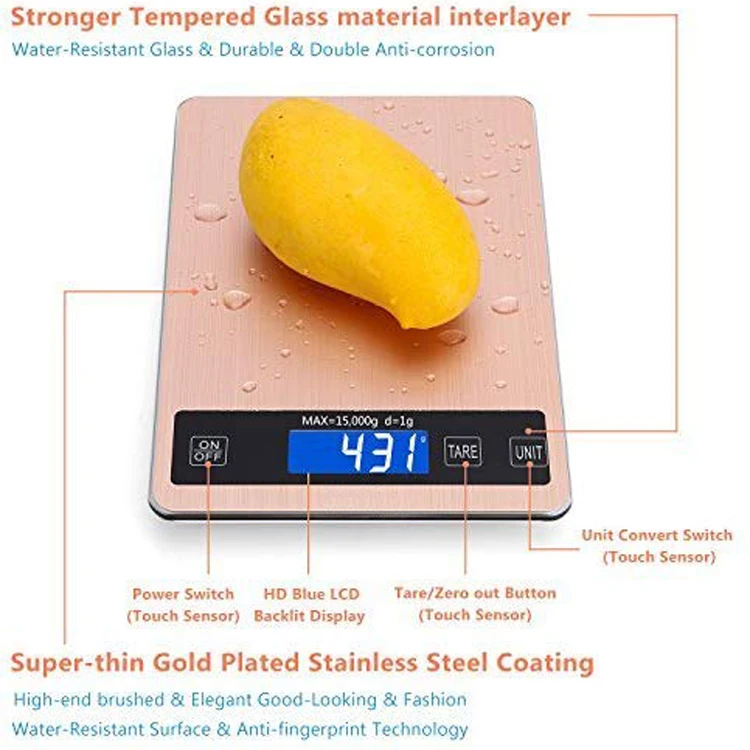 Digital Electronic Scale LCD Electronic Scales Steelyard Kitchen Postal Food Balance Nutritional Measuring Weight Libra