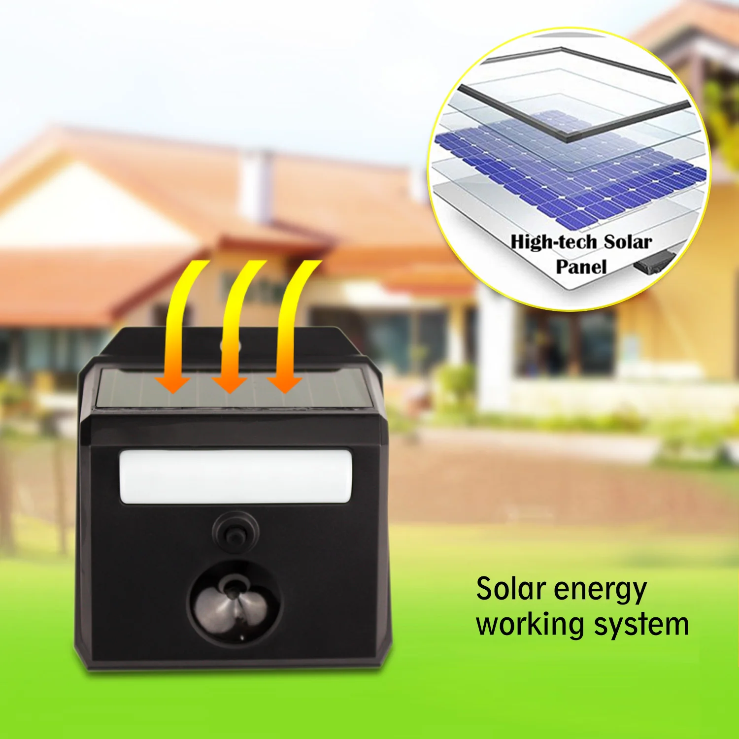 OEM Solar  energy storage amazon ultrasonic animal repellent free solar sonic pest control