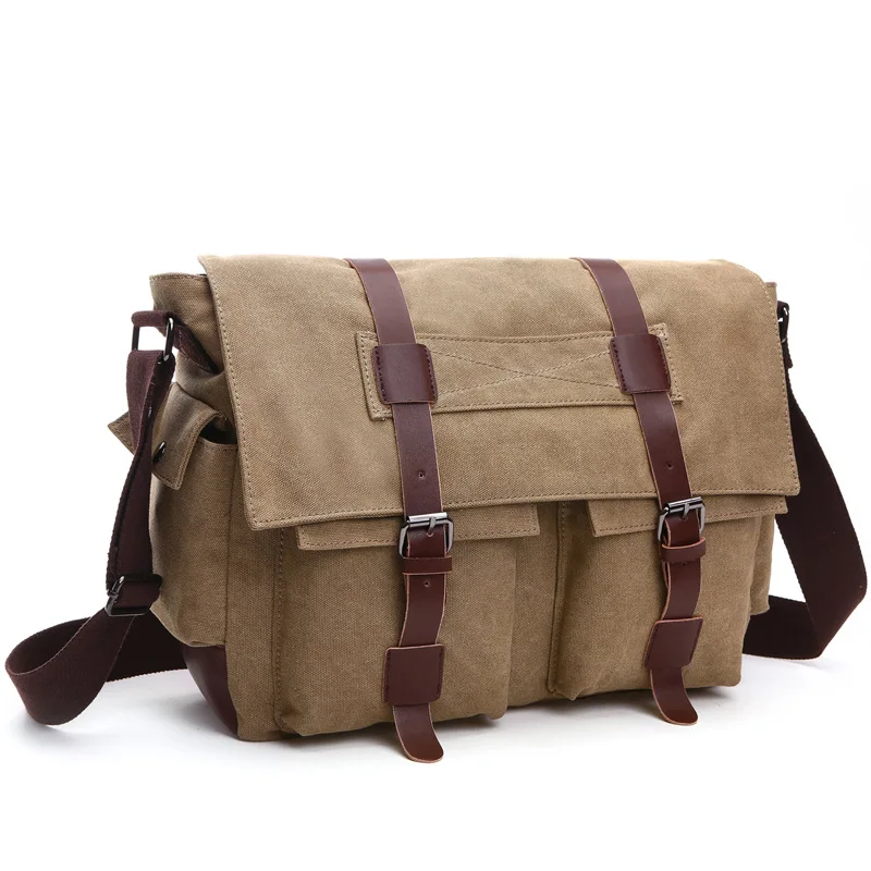 New trendy functional large waterproof outdoor motorcycle travel canvas messenger sling bag hanging cycling bags