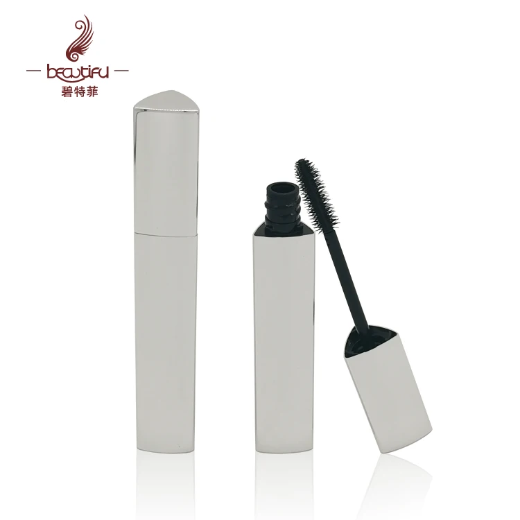 Unique triangle empty 8ml 10ml gloss gold aluminum eyelash and eyebrow enhancer serum tube packaging container bottle