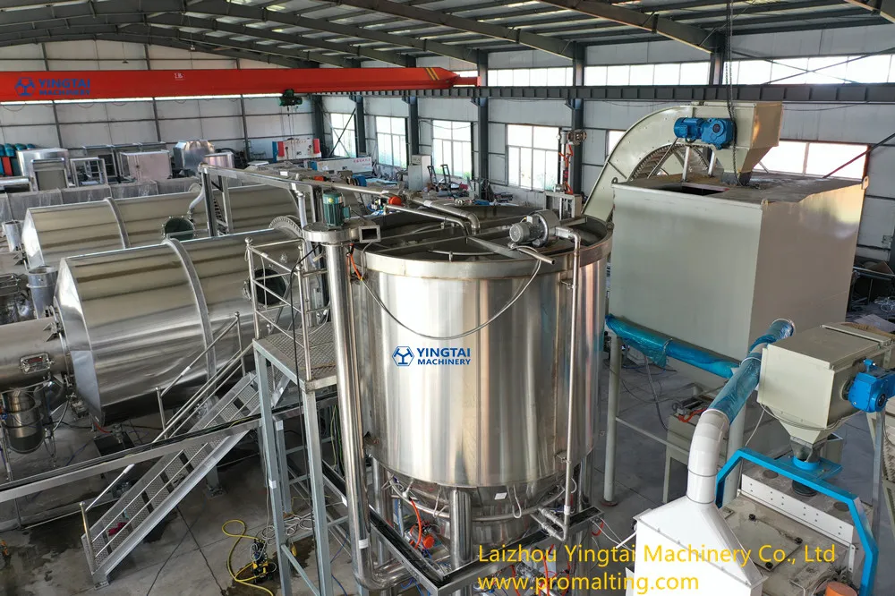 fully automated/automatic Combination Germination vessel to produce malts for brewers