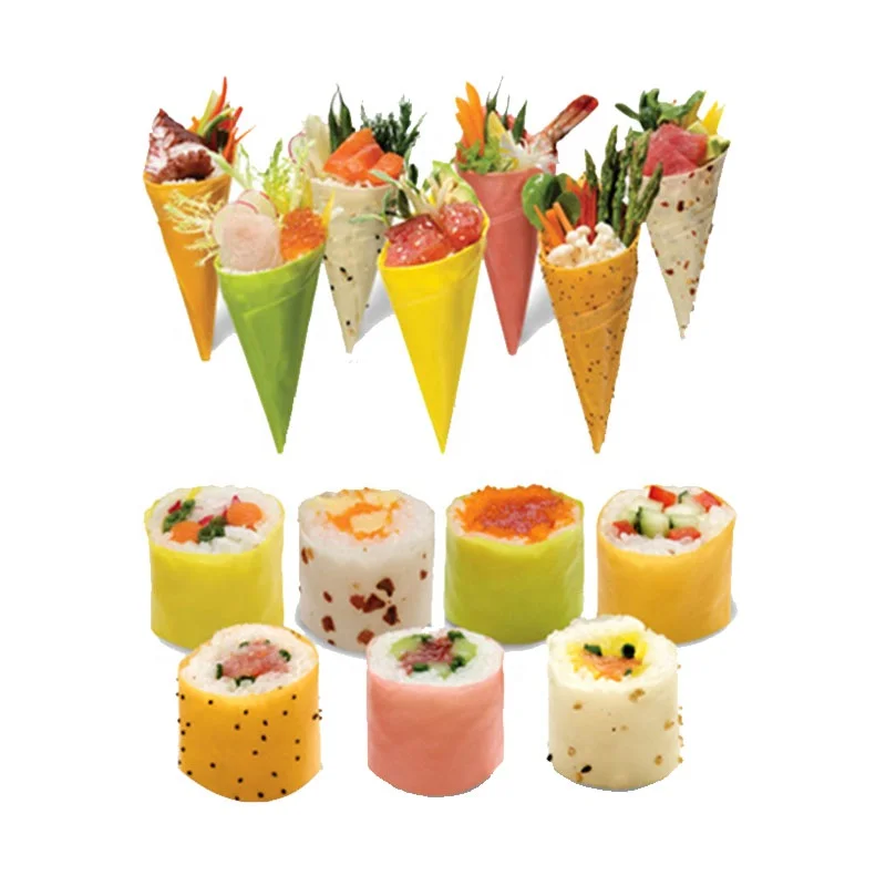 Wholesale Popular Color Soy Sheet Soy Crepe Green Yellow Pink Orange Sheets 80G Per Bag Sushi Wrapper