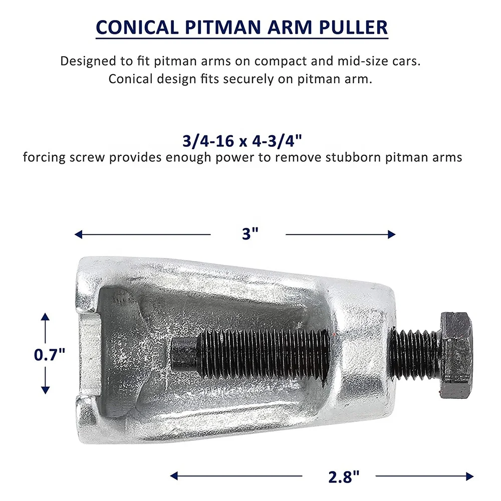 5pc Ball Joint Separator, Pitman Arm Puller, Tie Rod End Tool Set for Front End Service, Splitter Removal Kit
