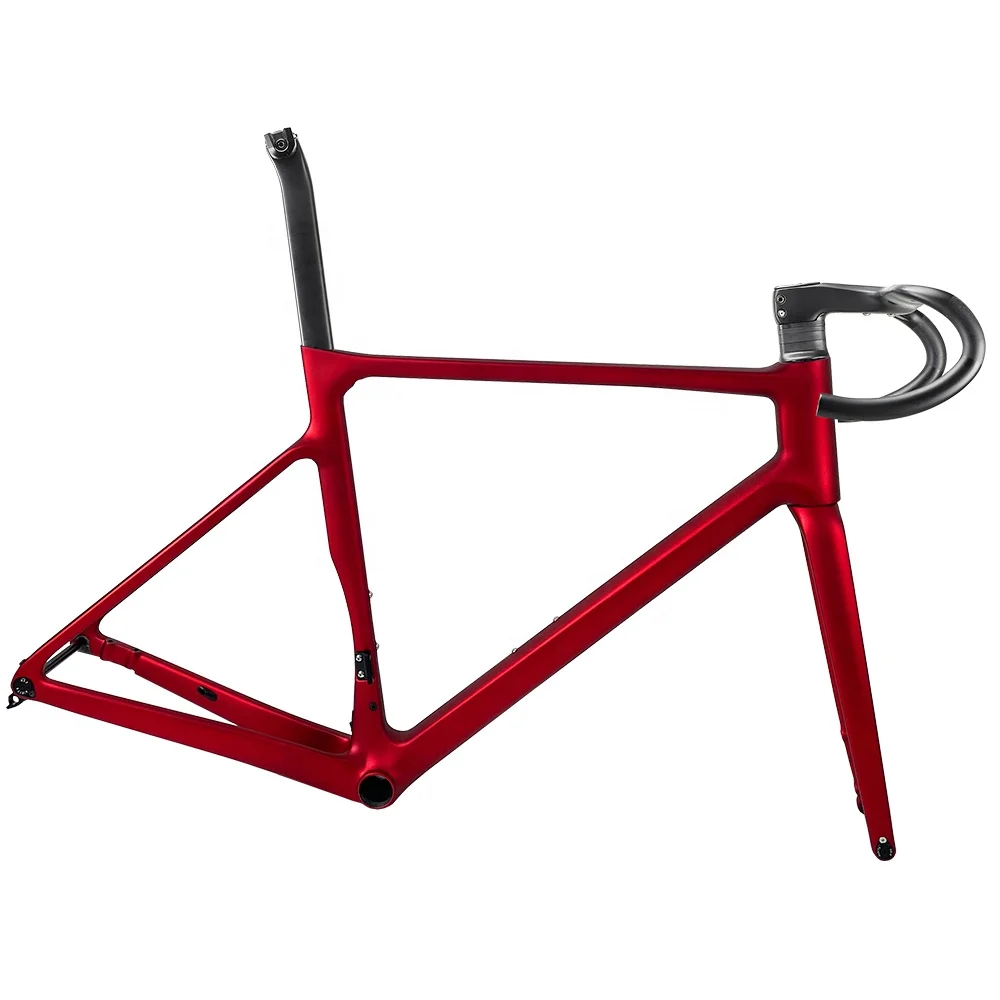 Custom Paint Frame Toray T1100 Carbon Fiber Flat Mout Disc Brake Climbing Bike Di2 and Mechanical Aero Road Bicycle