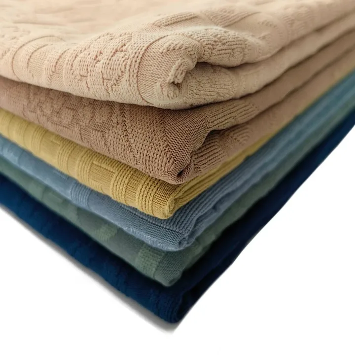 Custom 100% Polyester Cool silk JACQUARD FABRIC PD&JQD cotton plain weave fabric for Jacket T SHIRT