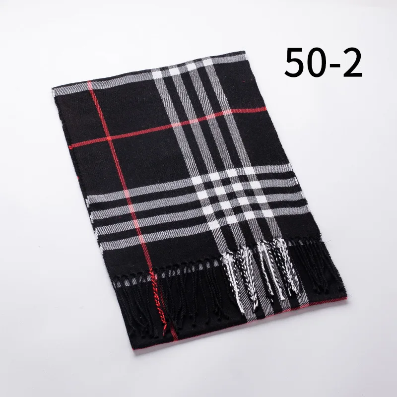 Custom Winter Scarf Women Plaid Scarves With Tassel