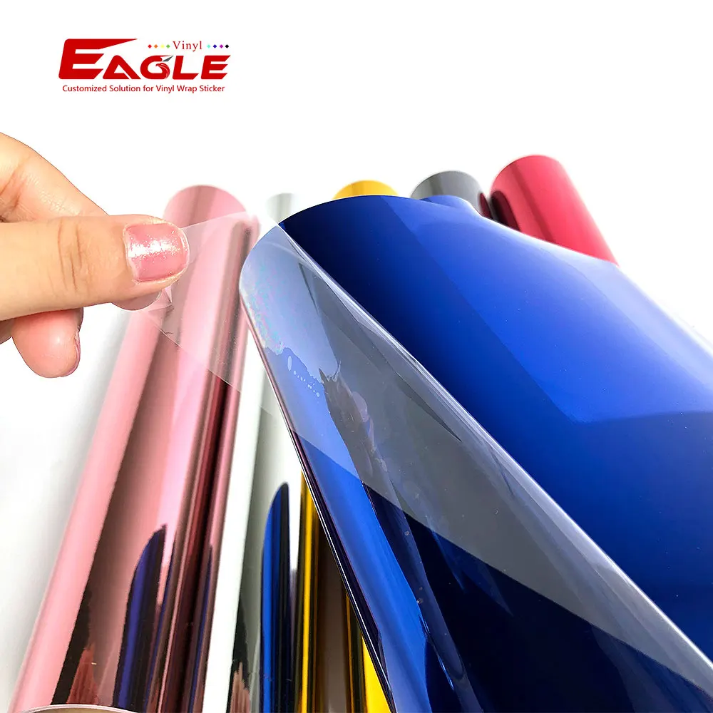 Factory Prices DIY Craft Holographic Chrome Metallic Rainbow PVC Self Adhesive Cutting Vinyl For Cutting Plotter