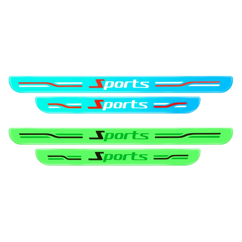 Scuff Protective Door Sill Cover Vinyl Sticker Rear Bumper Protective Sticker Anti-scratch Film Strips Luminous Car Door Sill