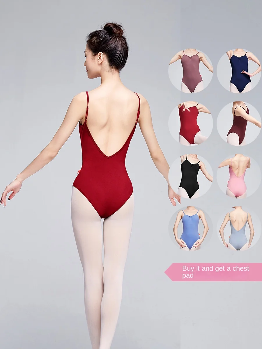 Ballet practice clothes female halter jumpsuit summer adult arts and crafts dance clothes gymnastics clothing