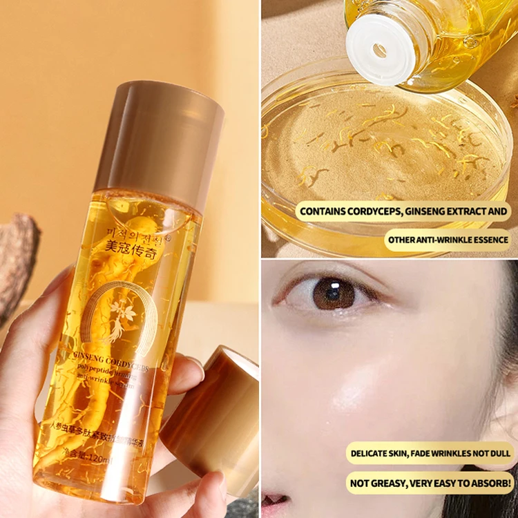 New Arrival Ginseng Cordyceps Polypeptide Nicotinamide Firming Moisturizing Hydrating Anti-Wrinkle Serum
