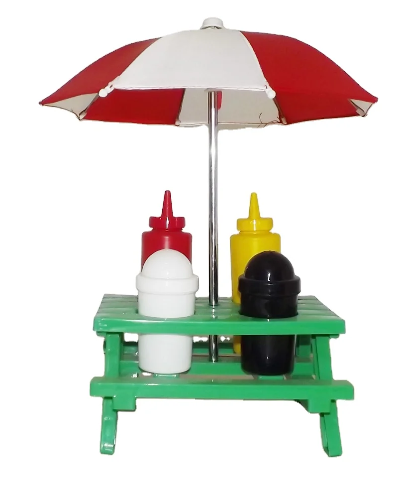 
Plastic Mini picnic BBQ Condiment set Antique Outdoor Portable BBQ Tool Table Set kids garden toy set 