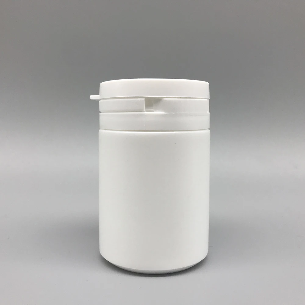 Medical PE Plastic 2oz 60ml empty chewing Gum bottle with Easy-pulling Lid