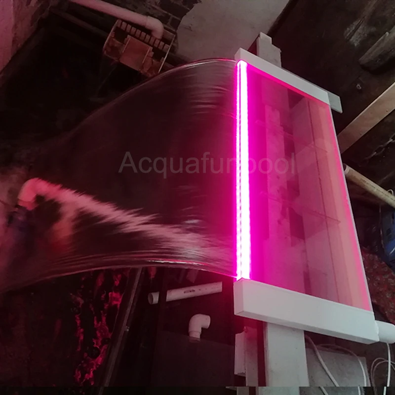 Outdoor Wall Fountain Waterfalls swimming pool water blade waterfall with led light waterfall