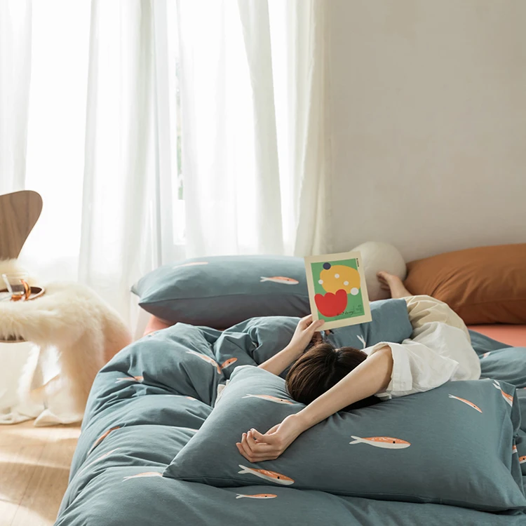 good price print bedding 100% cotton sheets bed cover