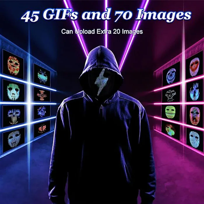 party masksrealustic led robot mask that changes expression wholesale halloween led display mask adult