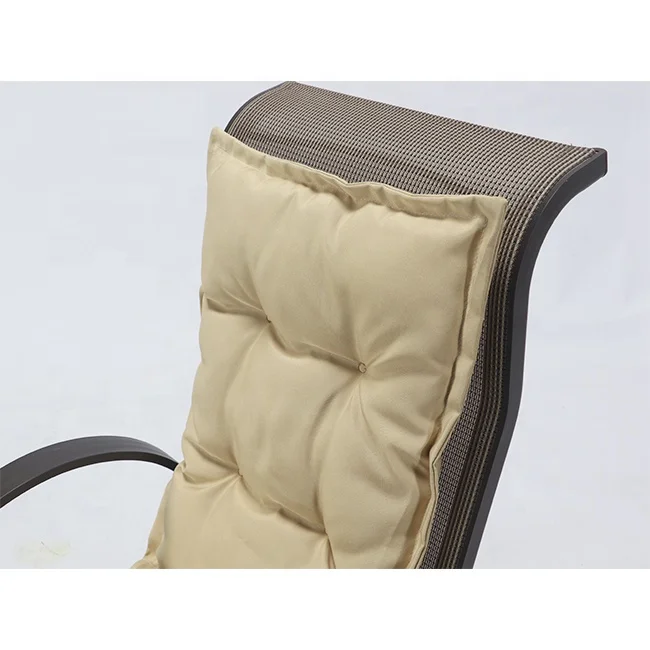Cheap Price!! Cream Waterproof Rocking Chair Cushions pad With Ties For Patio Chaise