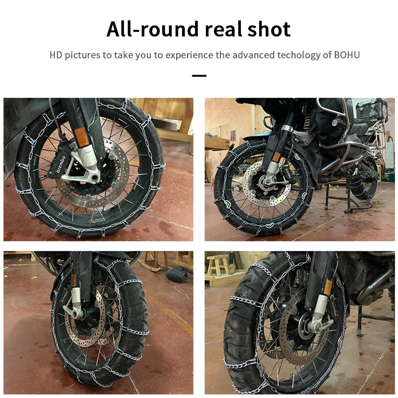 BOHU tire snow chain wheel chain for snow custom tire chains for Honda BMW motorcycle