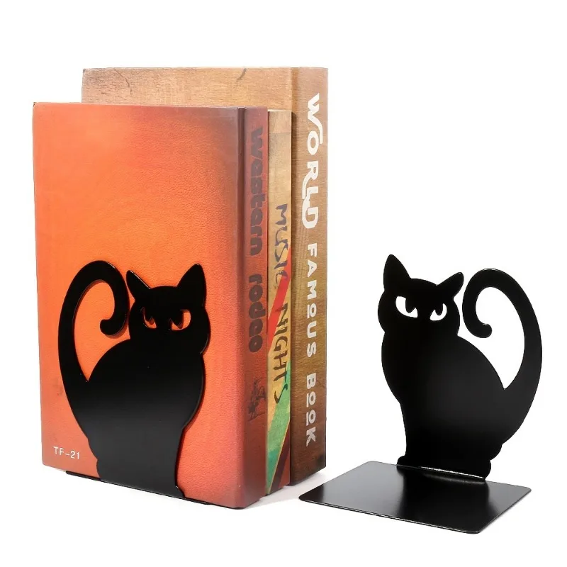 Promotional Cat Decorative Bookends Metal Bookshelves Fashion-accessory Gifts Home Decor