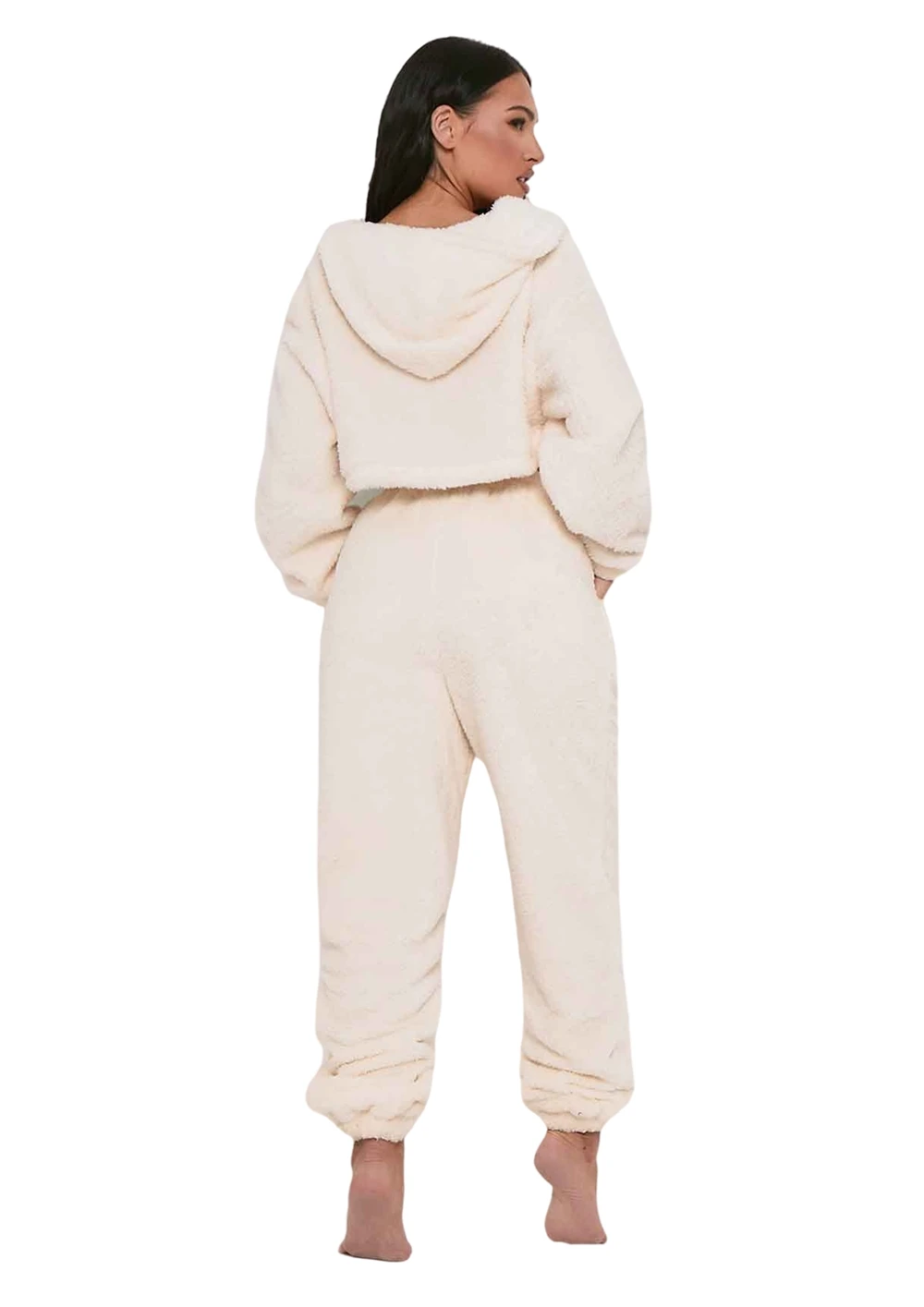 High Quality Loungewear Wholesale Women Cozy Fleece Hooded Out Door Lounge Set Two Piece Lounge Wear for Women