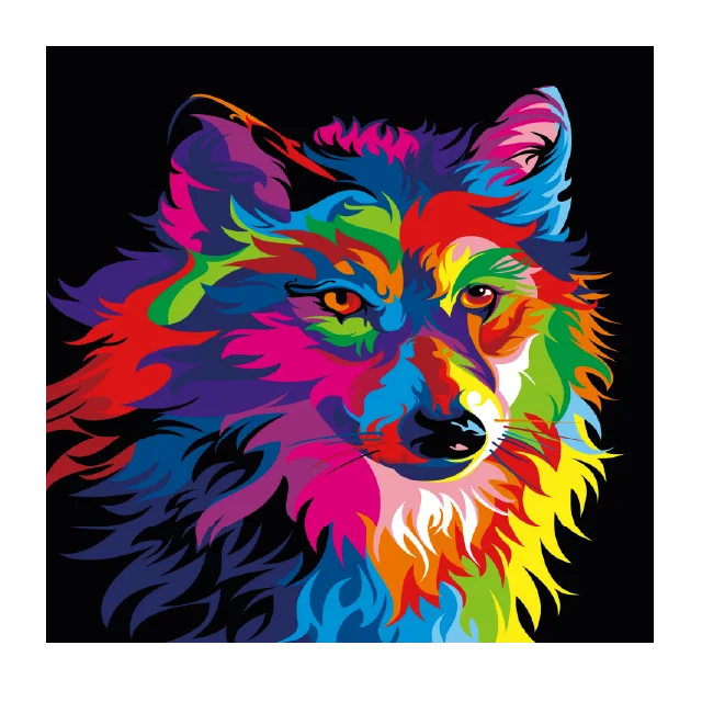 Custom Lint Canvas Dragon 5D Resin Beads Diy Diamond Painting Wolf Gifts