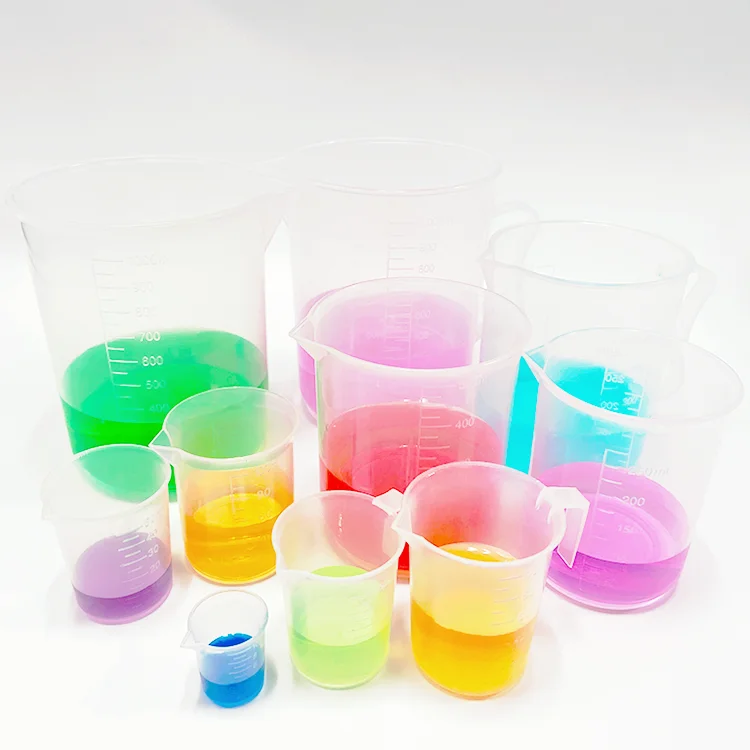 Heat resistant plastic science measuring beakers 250ml