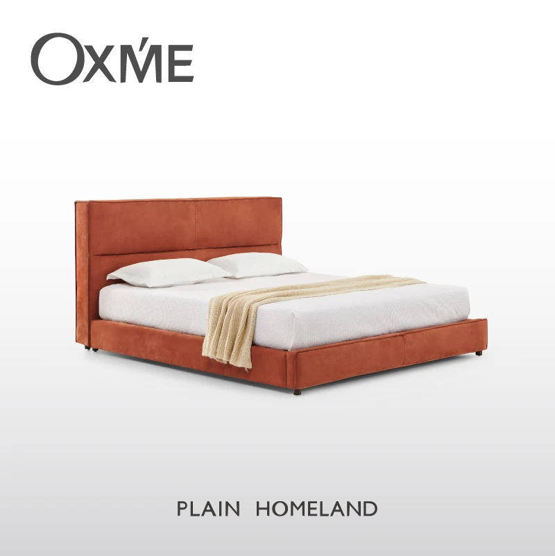 Мебель для спальни с рамой из массива дерева в современном стиле, набор для кровати, двуспальная кровать, Современная стильная бархатная кровать