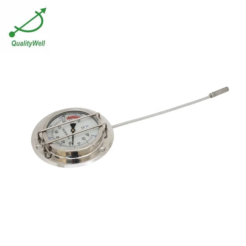 0-500C 10-150C Remote Reading Dial Thermometer With Protector And Front Flange