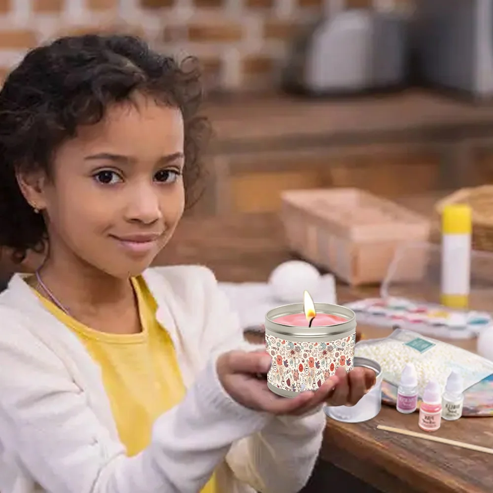 Festival Gifts Candle Making Supplies Kit for Kids 8+, Gift Box Set DIY Scented Candles Soy Wax Aroma Therapy Candle Sets