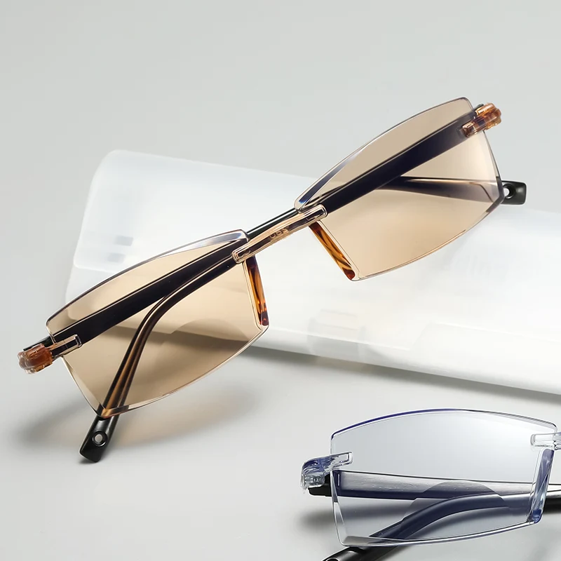 High Quality PC Custom bifocal reading glasses with case anti-blue light anti-fog anti-uv fashion cheap men women