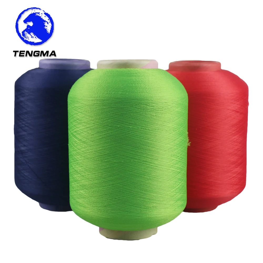 Top grade high elastic polyester spandex covered yarn for carpets 20 75 polyester spandex yarn