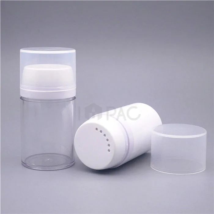 Plastic skin care cosmetic talc loose powder bottle with sifter for hair care dry shampoo packaging 50ml 100ml 180ml